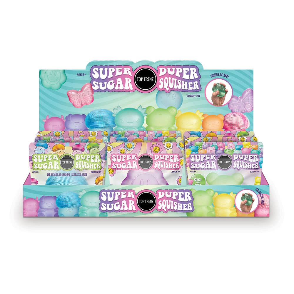 Super Duper Sugar Squisher Toy - Axolotl