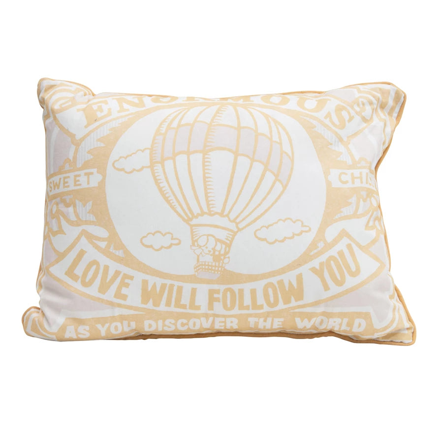 Love Will Follow You Sunshine | Hot Air Ballon Pillow