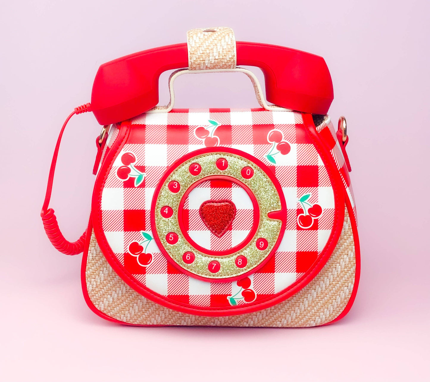 Ring Ring Phone Convertible Handbag | Cherry