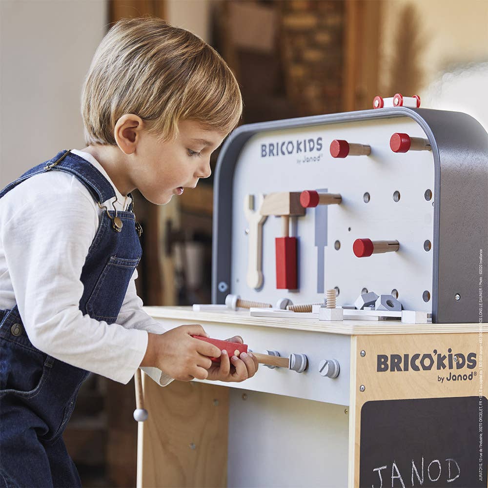 Brico' Kids | Double Sided Workbench | Pretend play