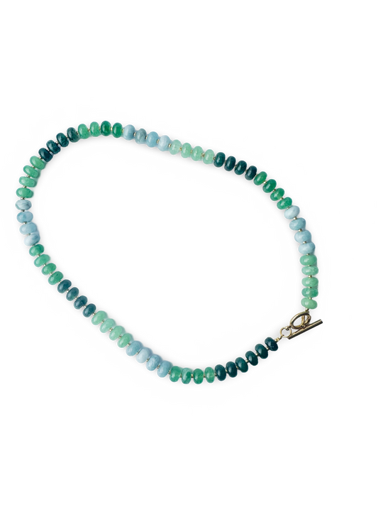 Bold Stone Necklace | Green Ombre