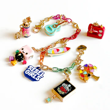 CHARM IT! Gold Rebel Girls Guitar Charm