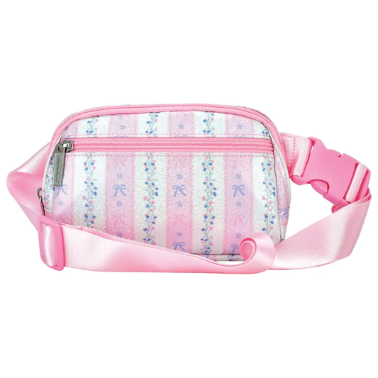 Floral Stripes Belt Bag