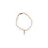 Gold Boxed Cross Bracelet