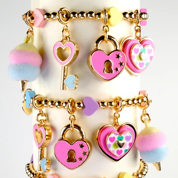 CHARM IT! Gold Heart Key Charm