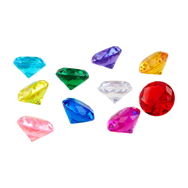 Silver Sparkly Gem Dive Toys