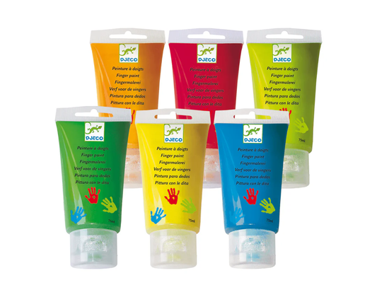 6 Finger Paint Tubes