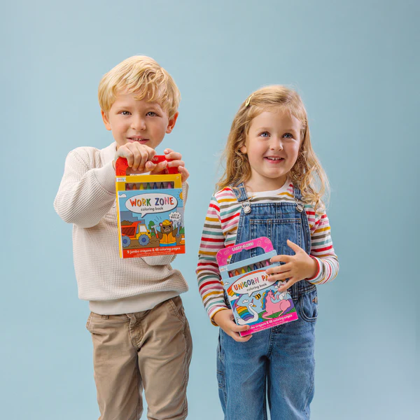 Carry Along Crayon & Coloring Book Kit - Work Zone