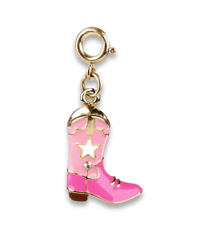 CHARM IT! Pink & Gold Cowboy Boot Charm