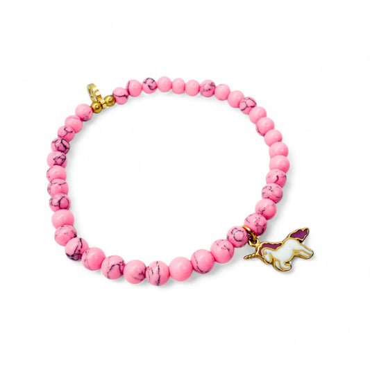 Charm Bracelet Mini: Unicorn Charm + Magenta Howl