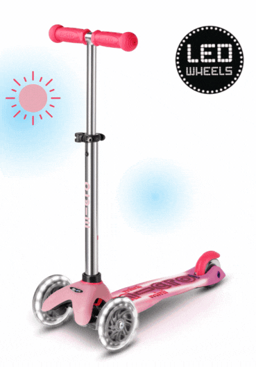 Micro Mini Glow Plus LED Scooter | Frosty Pink
