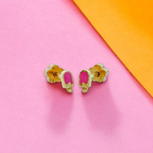 Classic Gold Kids Earrings: Popsicles