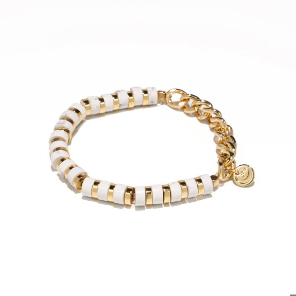 Soul Stacks Bracelet Chain Reaction | White Howlite
