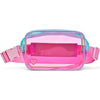 Color Block Clear Belt Bag