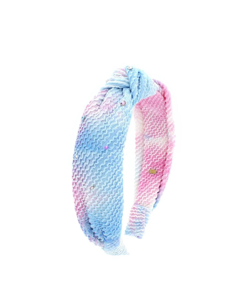 Soft Crinkle Pastel Tie Dye Knot Headband