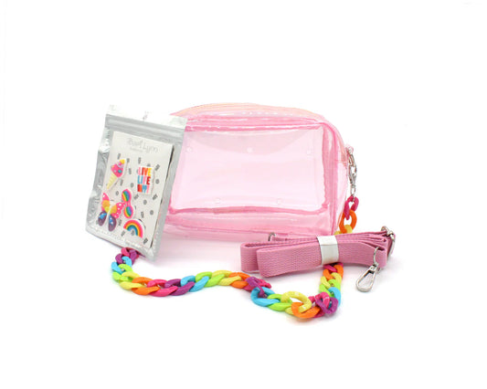 Clear Crossbody w/ Charm Pack