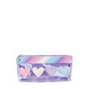 Checkerboard Large Backpack with Hearts Clear Pencil Pouch