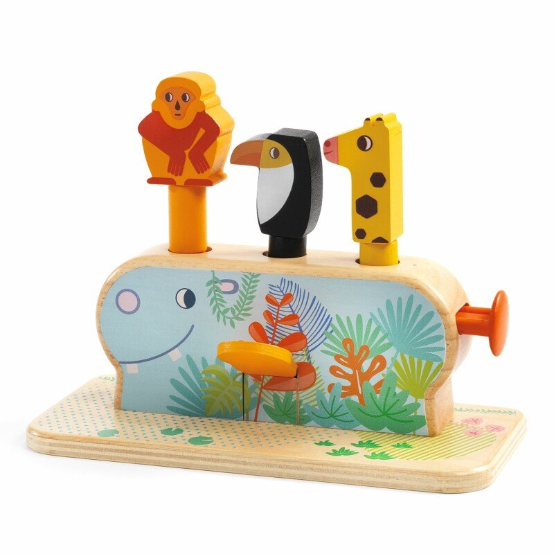 Multi Pop Wooden Spring Toy