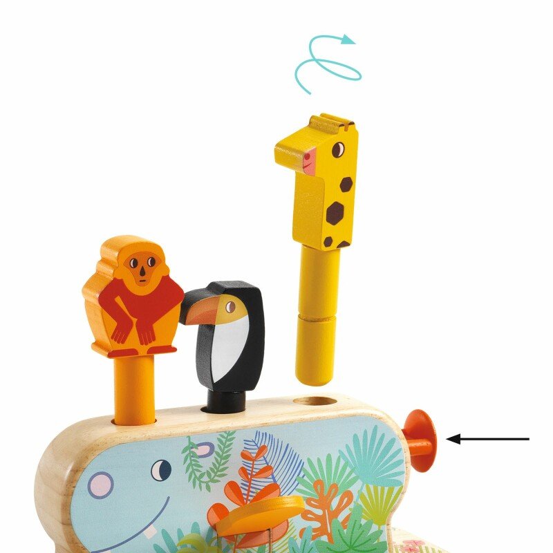 Multi Pop Wooden Spring Toy