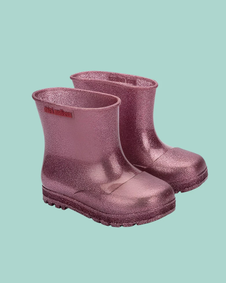 Mini Melissa Welly Glitter Pink Boots