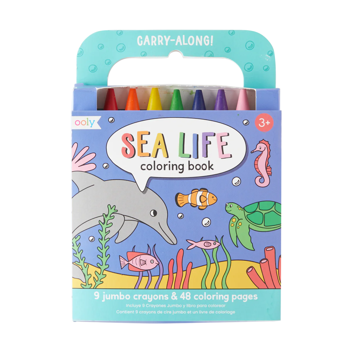 Carry Along Crayon & Coloring Book Kit - Sea Life