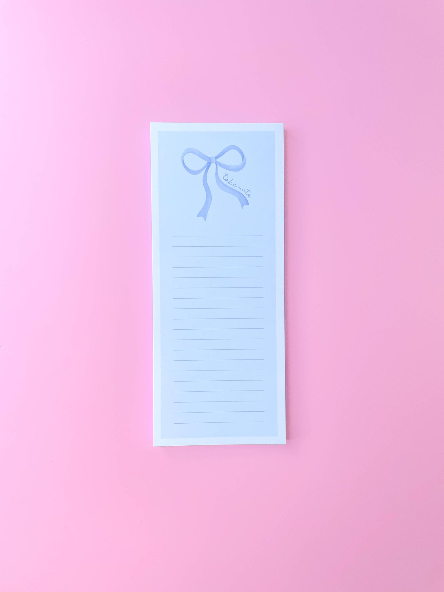 Take Note Blue Bow List Notepad