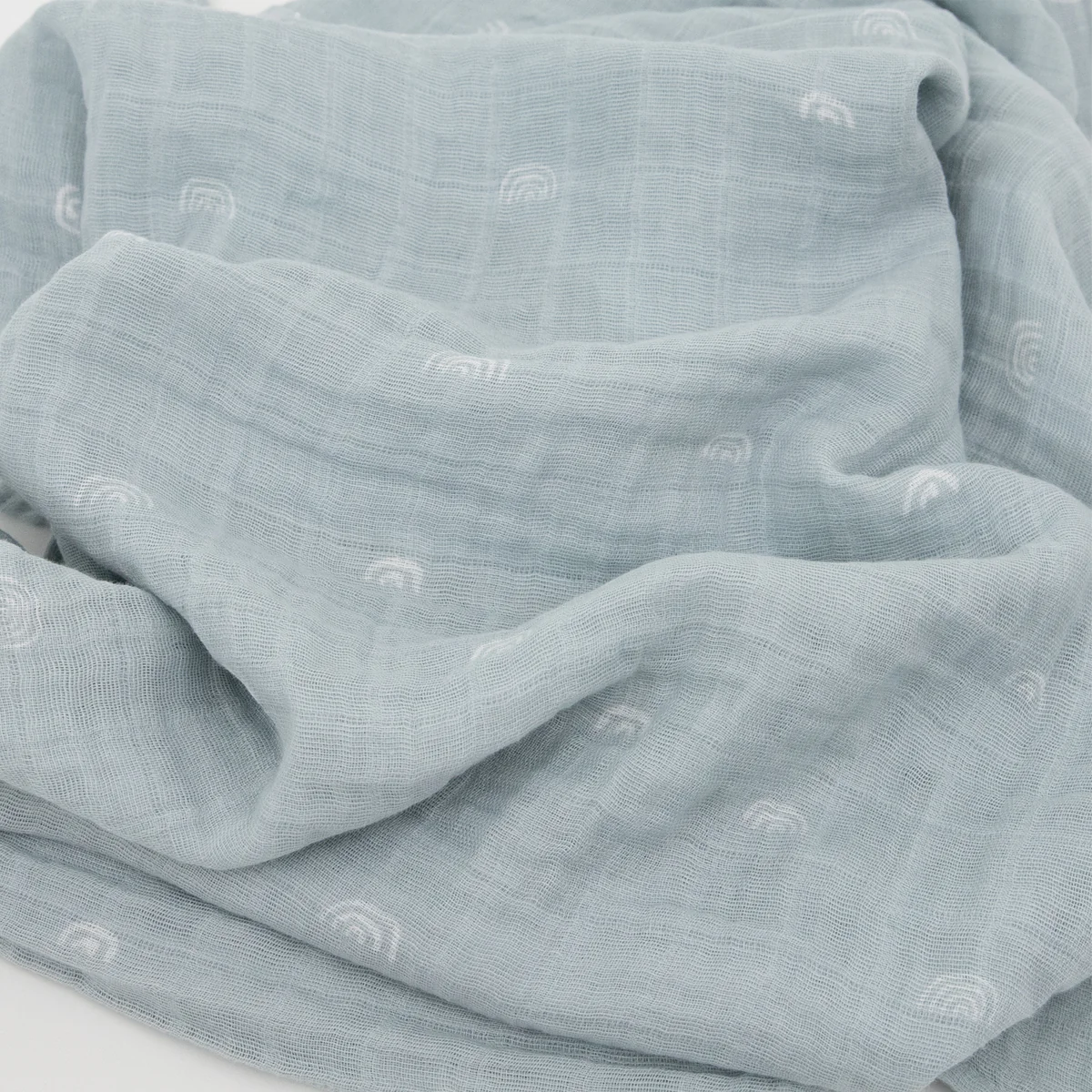 Blue Rainbow | Cotton Muslin Swaddle