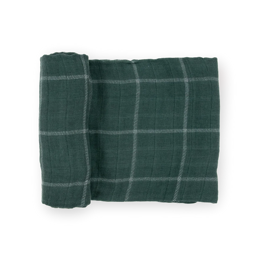 Evergreen Plaid | Cotton Muslin Swaddle