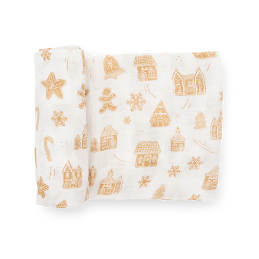 Gingerbread Village | Cotton Muslin Swaddle