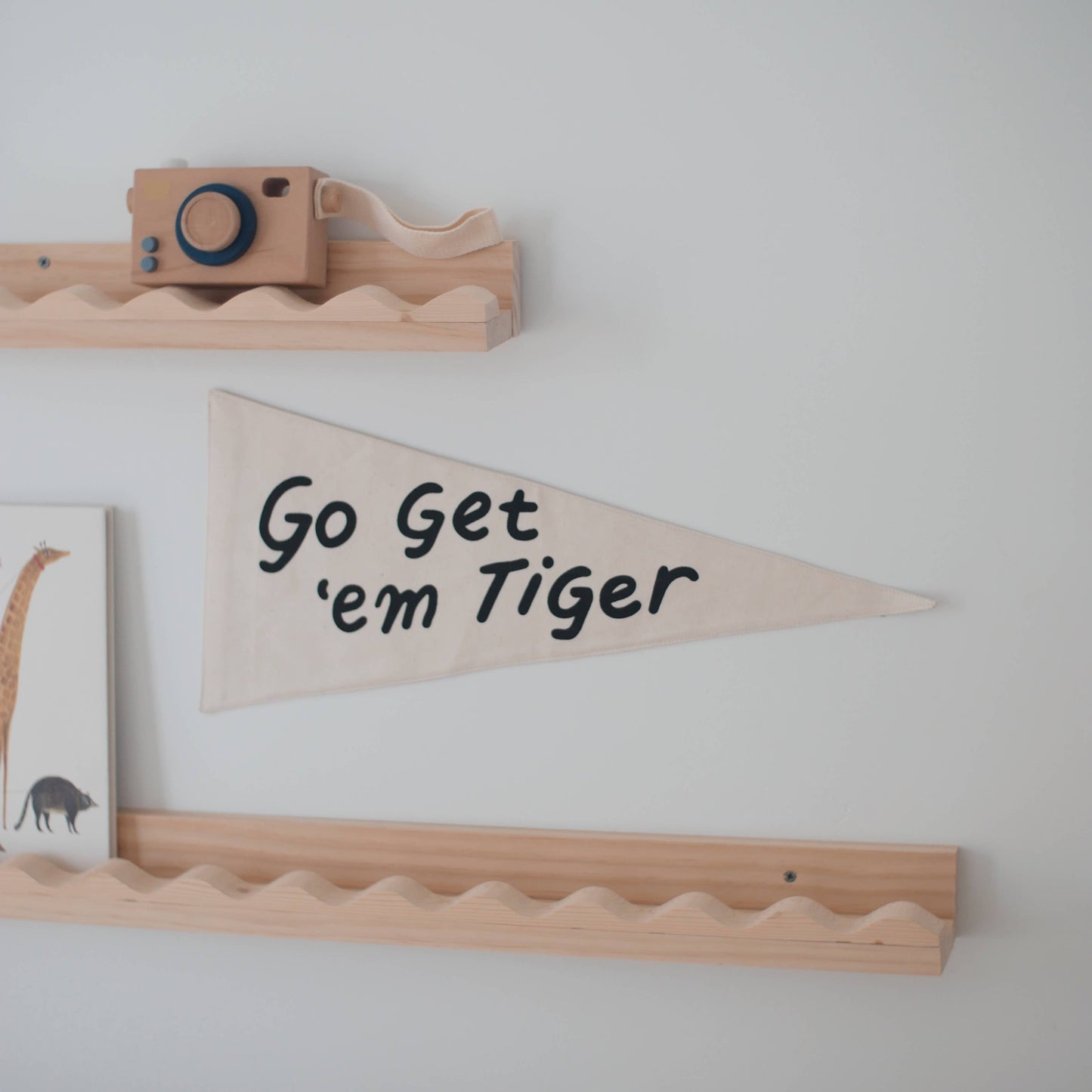 Go Get 'Em Tiger Canvas Pennant