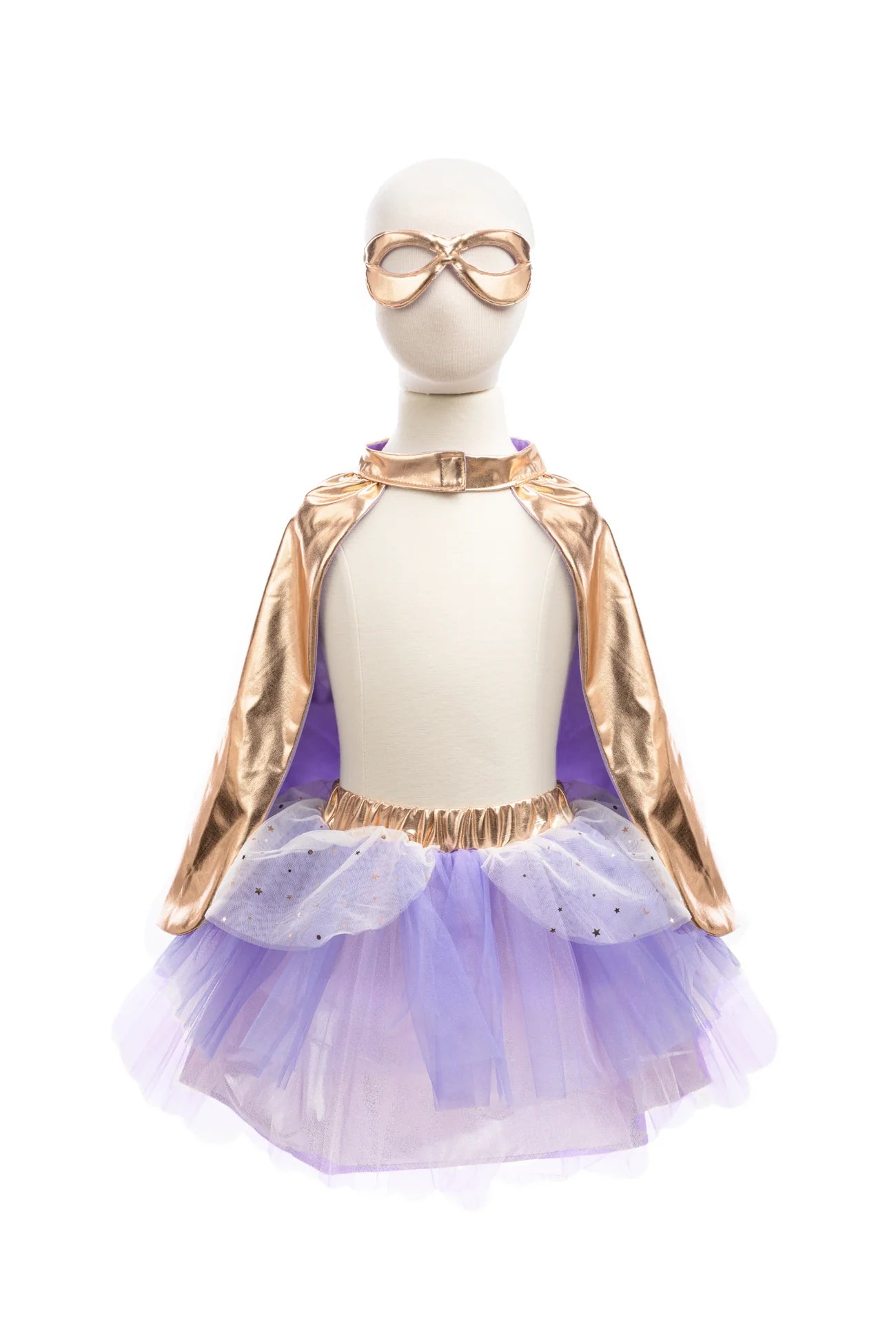 Super-duper Tutu, Cape, Mask / Rose Gold & Lilac / 3-4