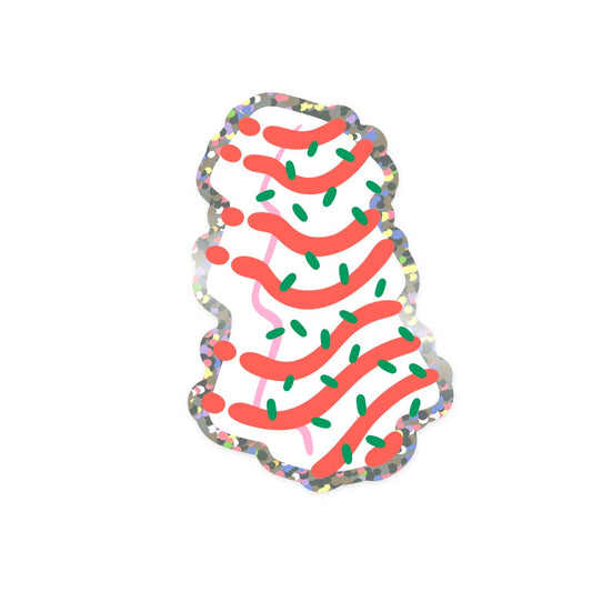 Christmas Tree Cake Sticker