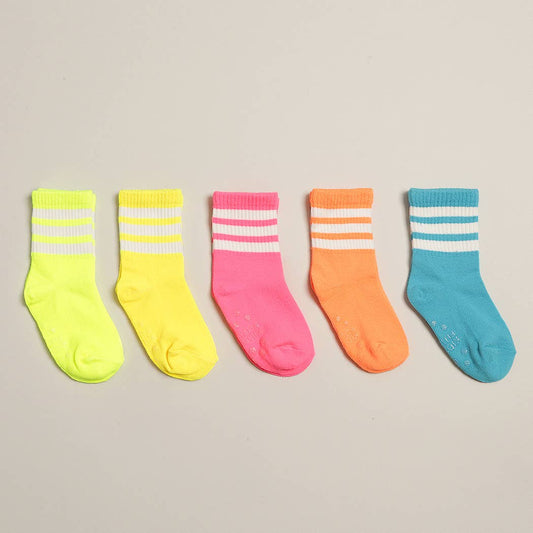 Kids' Stripe Crew Socks L 12-4