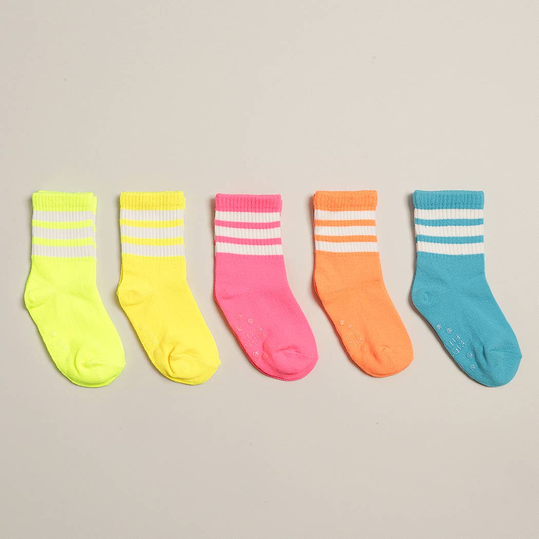 Kids' Stripe Crew Socks M 8-12