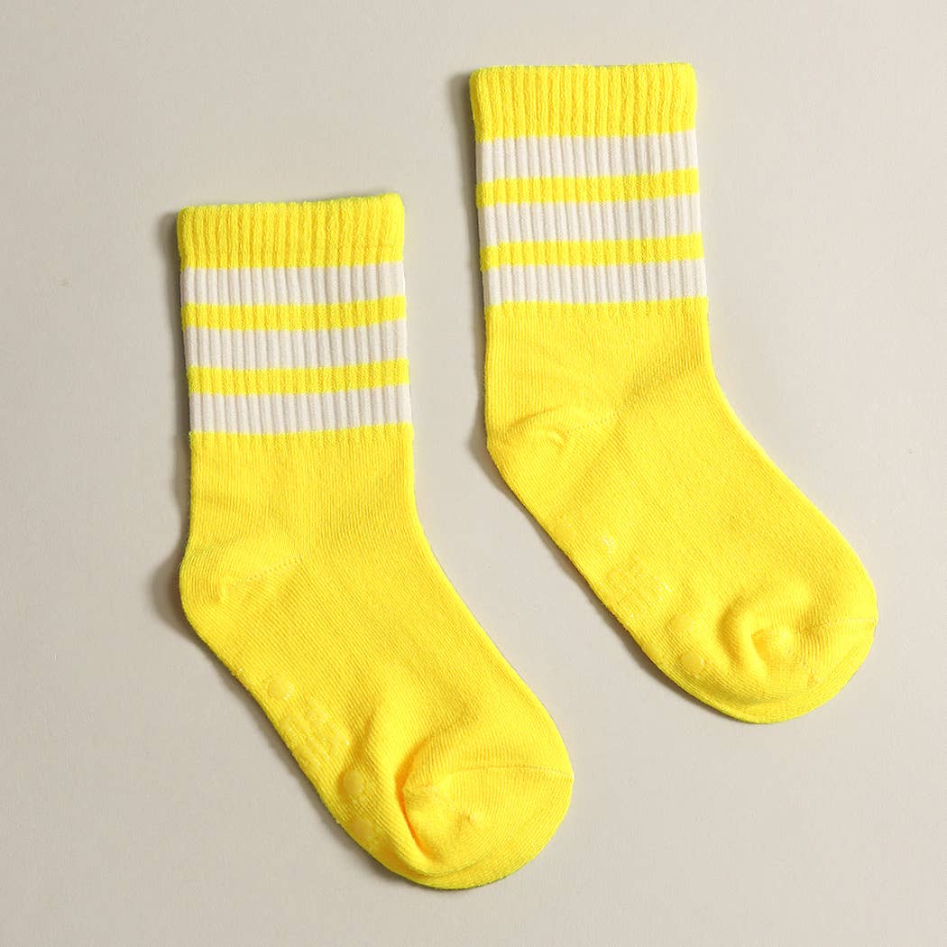 Kids' Stripe Crew Socks L 12-4