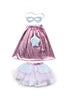 Super-duper Tutu, Cape, Mask / Metallic Pink & Light Blue / 5-6