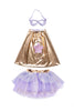 Super-duper Tutu, Cape, Mask / Rose Gold & Lilac / 3-4