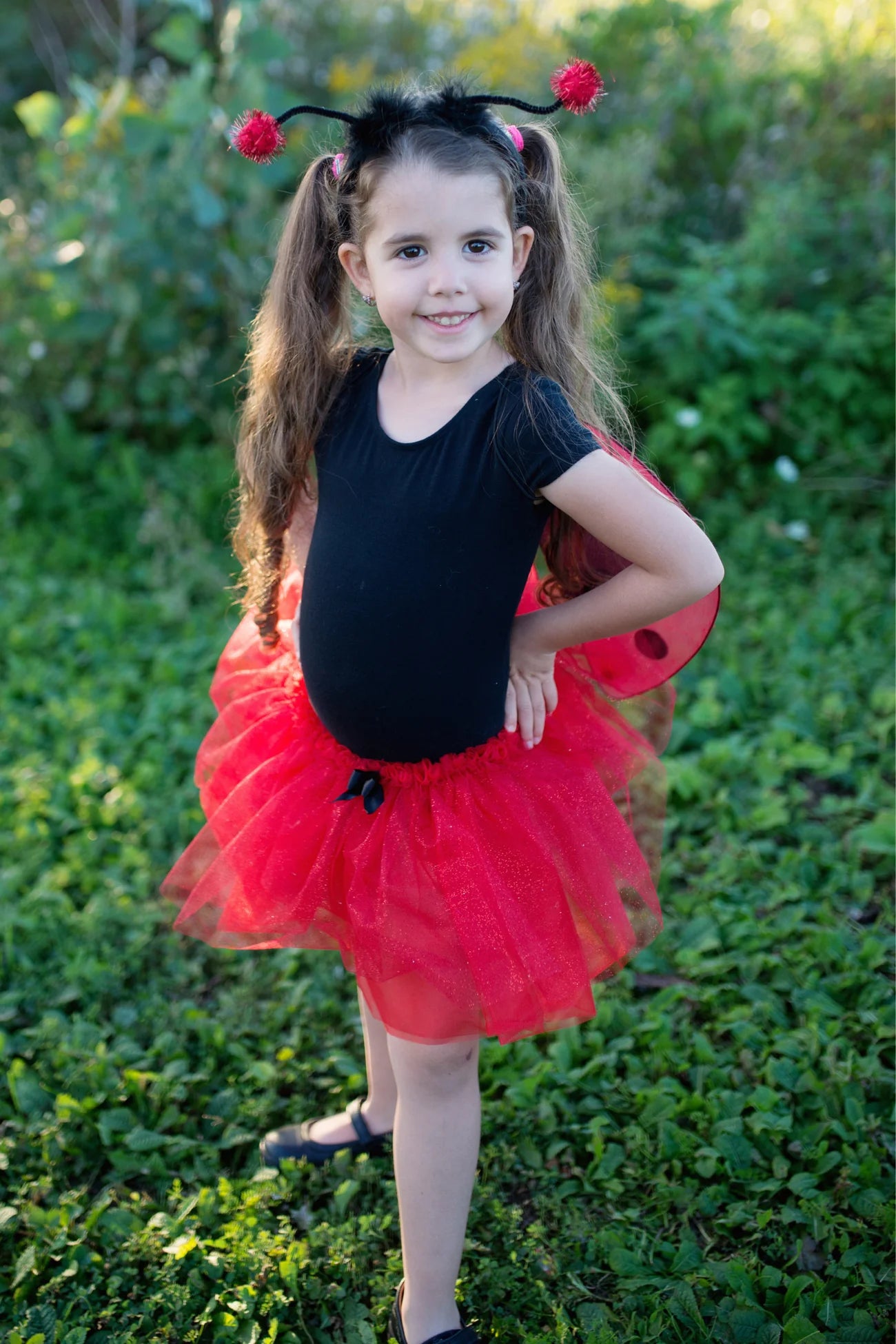 Glitter Ladybug Tutu with Wings & Headband