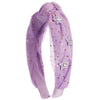 Crystallized Tulle Star Print Knot Headband