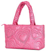 Puffy Pink Bubblegum Heart Overnight Bag