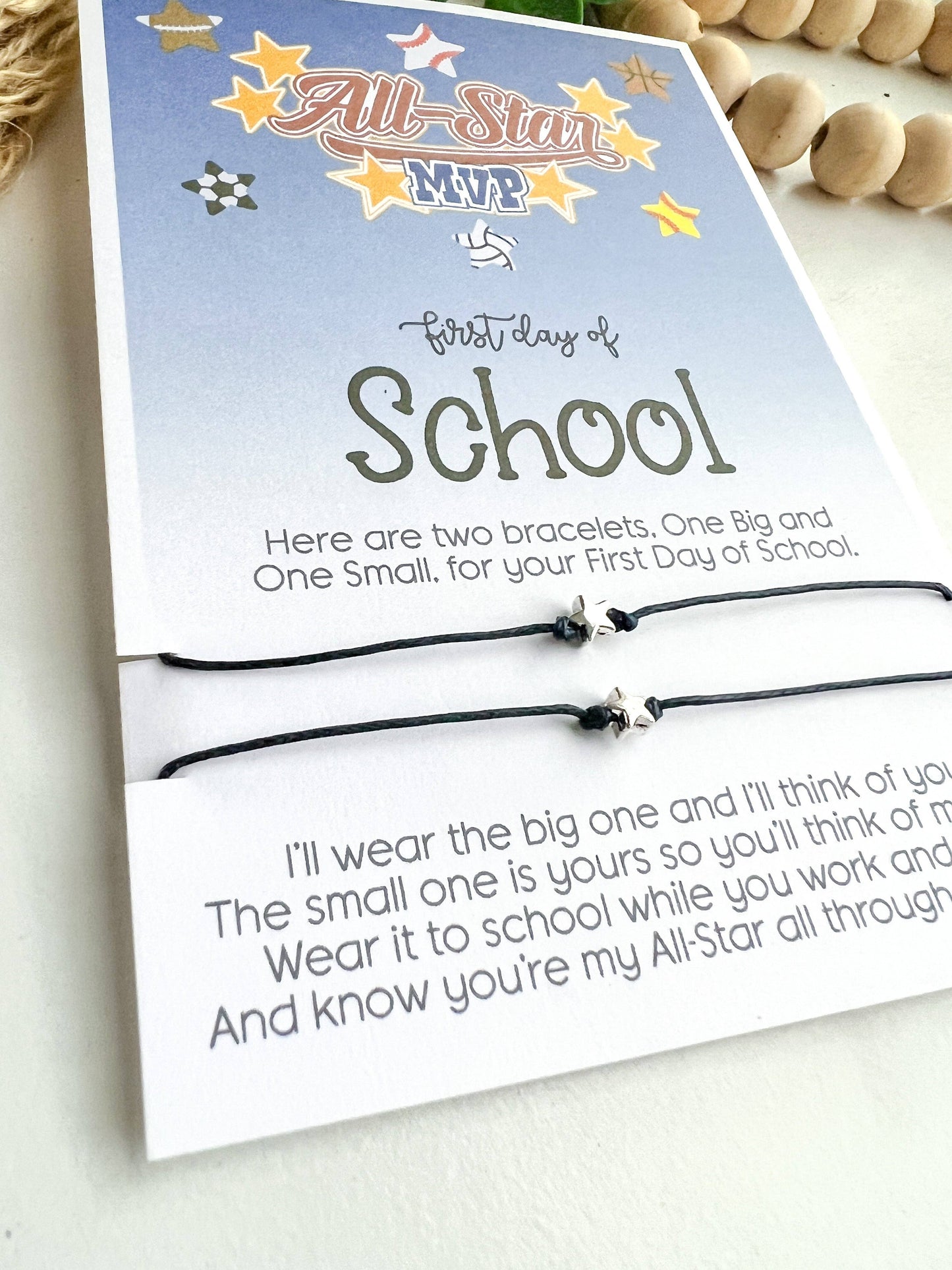 Back to School Wish Bracelet All-Star Mommy & Me best friend