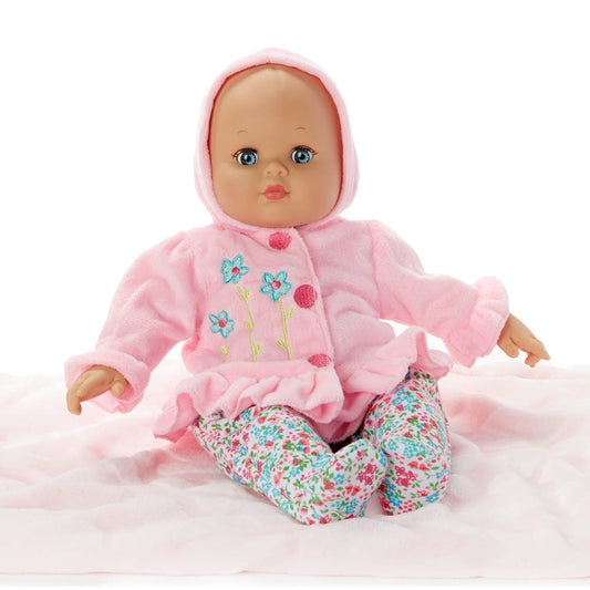 Baby Cuddles Pink Hoodie (includes a bottle): 14"