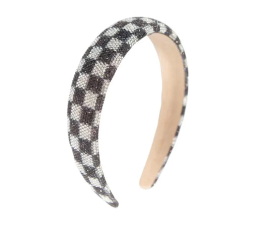 Full Crystallized Checkered Headband