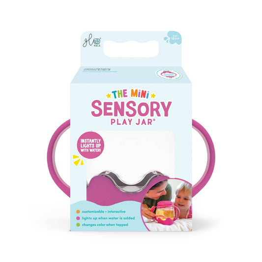 Glo Pals Mini Sensory Jar and Silicone Fun Filler Bundle | Pink