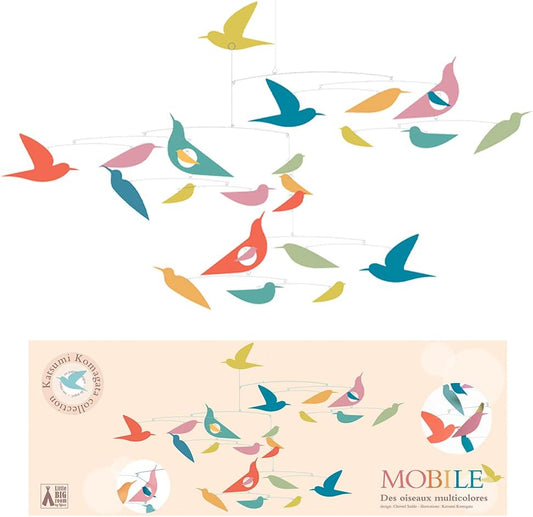 Multi-Colored Birds Mobile