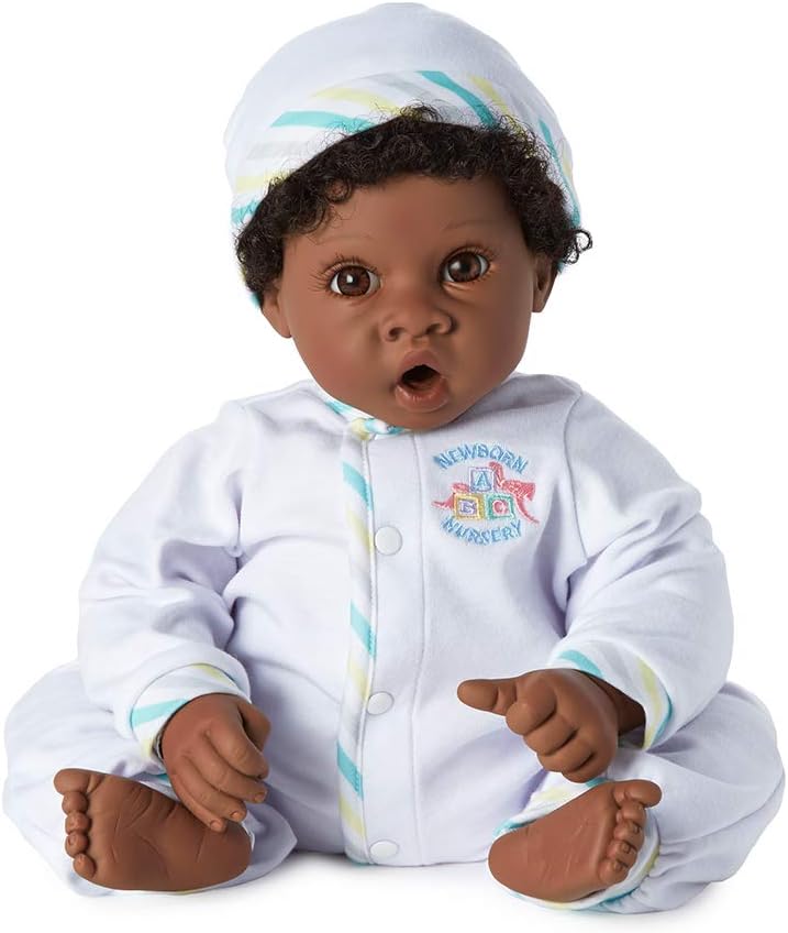 Angel Love Newborn Baby Doll with Dark Skin Tone/Brown Eyes/Black Hair