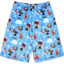 HOLIDAY HOUNDS PLUSH BOARD SHORTS-XS