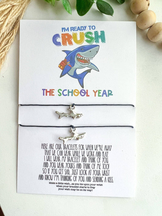 Back to School Wish Bracelet Shark Mommy & Me