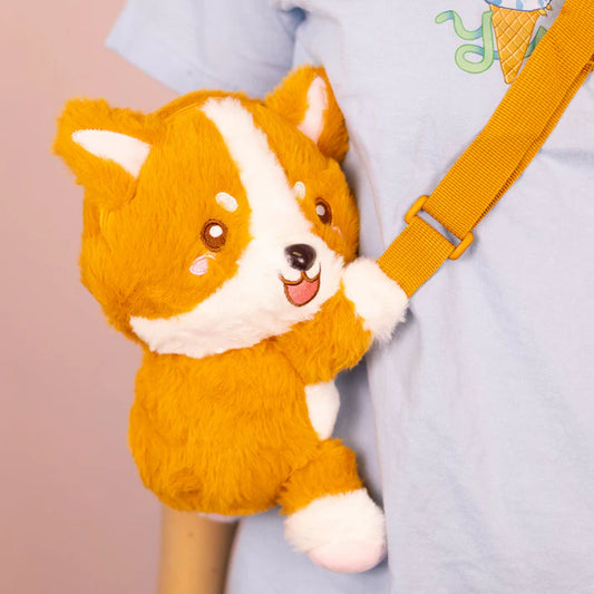 Plush Crossbody | Friendly Corgi