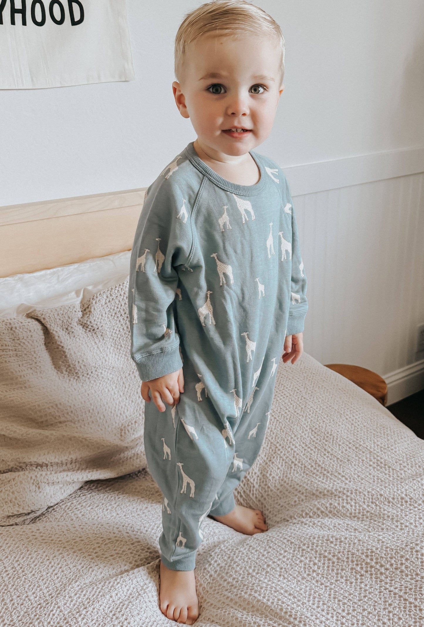 FW24 FLEECE JUMPSUIT: Moss / 24-36months